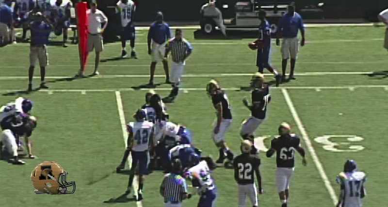 Ronnell gets out to about the 34 yard line