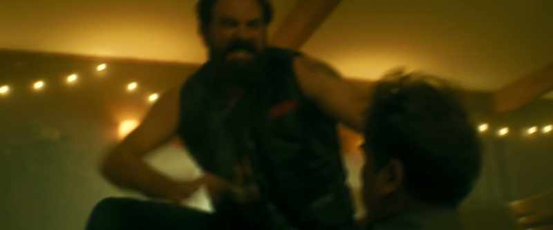 (Rooster retching) (Vince grunting)