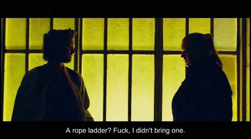 Rope ladder? Shit, I don't have it with me now