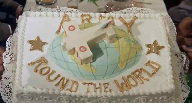 'Round the world.'