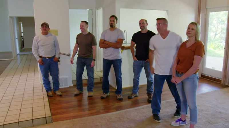 [Russell] Between the kitchen and the bathroom
