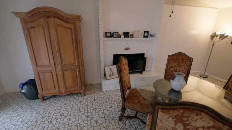 [Russell] The fireplace screams 