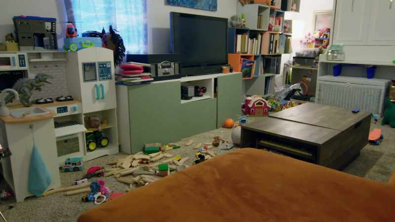 [Russell] This is the only room that she has enough quiet space