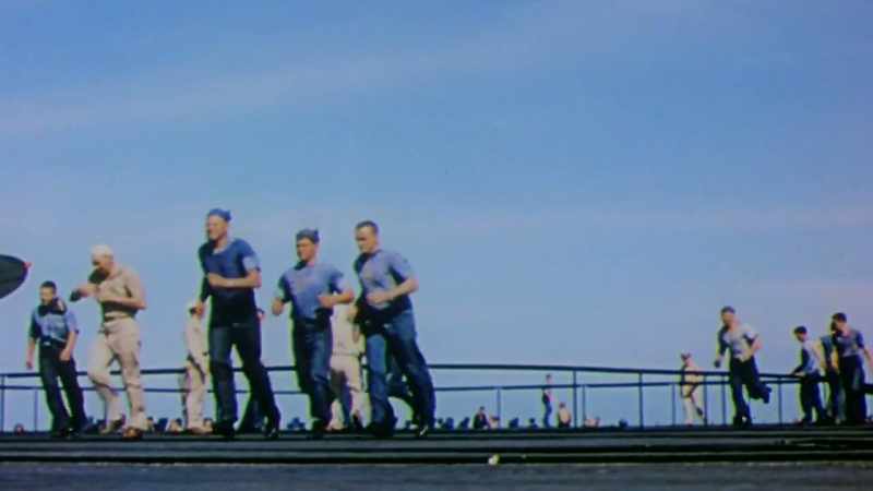 SAILORS GET WORD TO SCRAMBLE THEIR PLANES