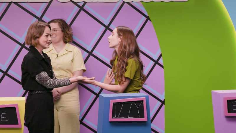 (Sam and Izzy giggling quietly)