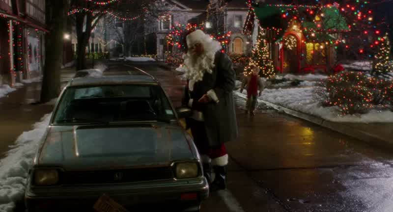 Santa hold onCan I talk to you Make it quick Santa's running lateI know you're not the real Santa ClausWhat makes you say that Just out of curiosity