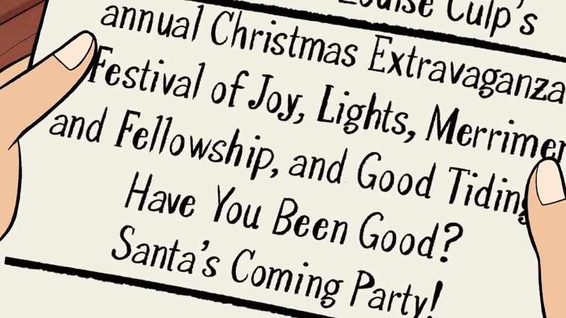 Santa's Coming Party, exclamation point