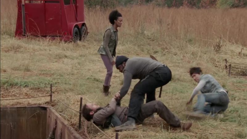 Sasha: Tyreese! - Leave him alone!