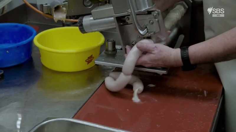 Sausages, bakery, pastry, smoked salmon