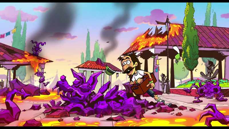 [scepter buzzes] - ¡Ay!