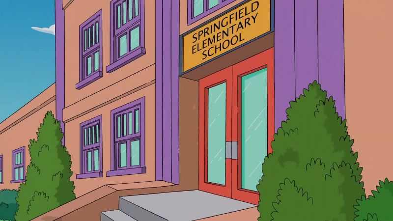 (school bell ringing)