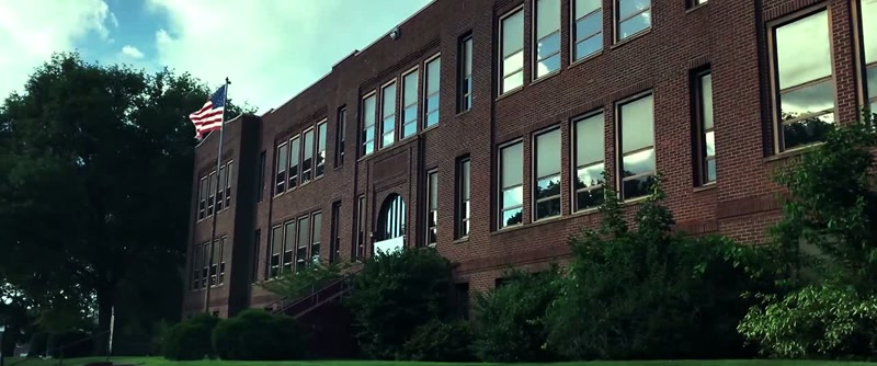 [school bell ringing]