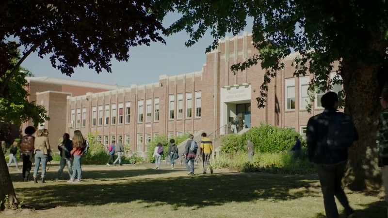 [ School bell rings ]