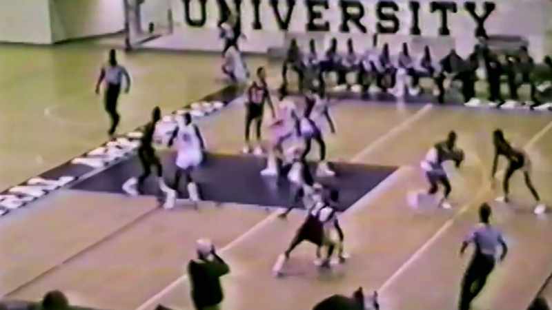 Scottie Pippen underneath McClain