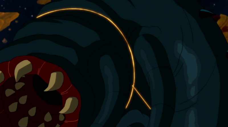 [screeching and growling]