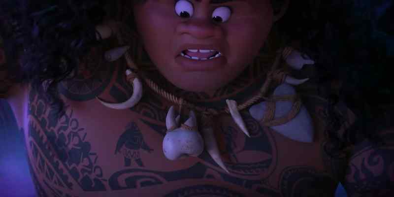 [screeching] - [Maui grunts]