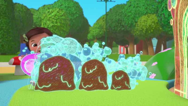 Scrub-a-dub, bubble-dub! [chuckles]