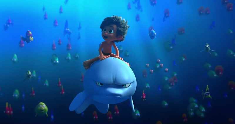 (sea creatures laughing)