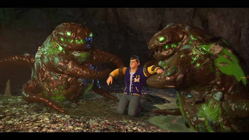 [sea monsters snarl] -[Chris grunts]