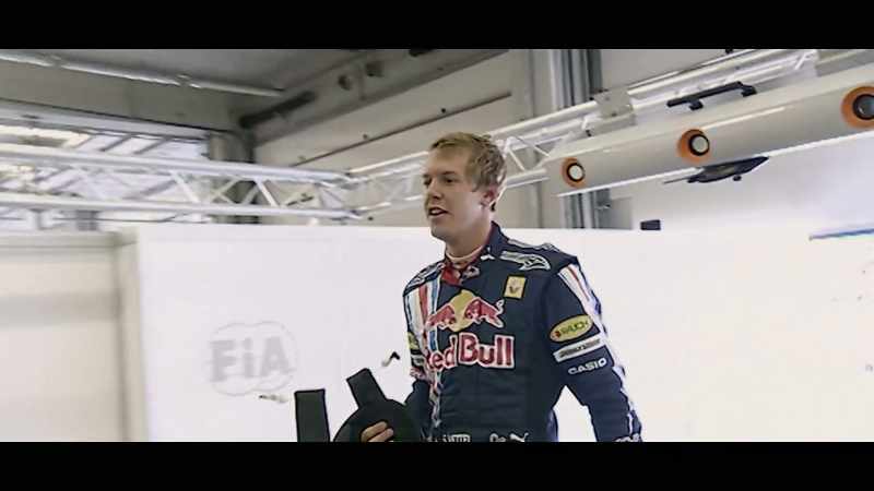Sebastian Vettel taking his third career pole