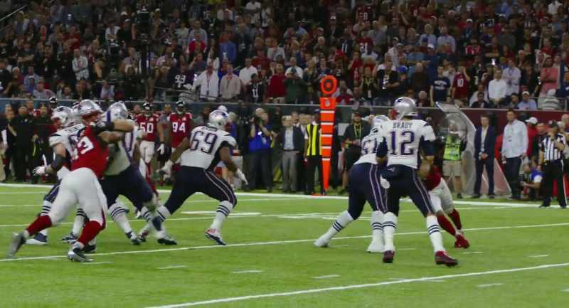 Second quarter, still 0-7, Falcons leading