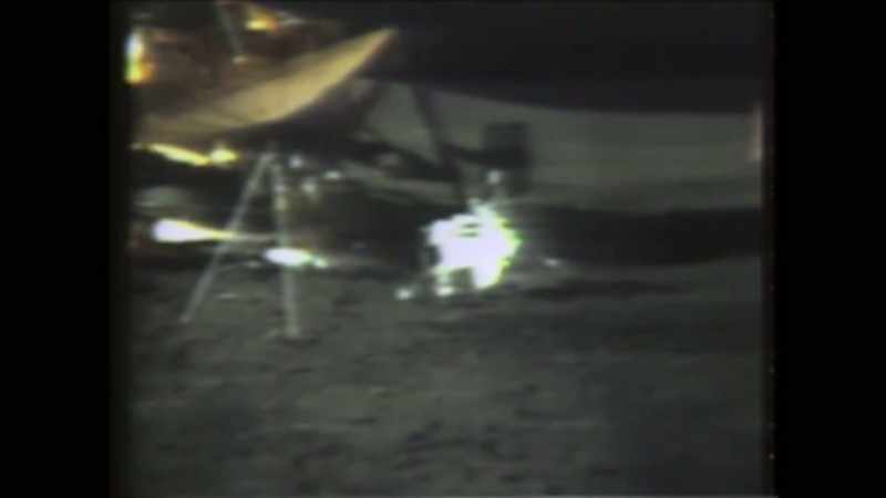 Seconds later, the same astronaut approaches the camera