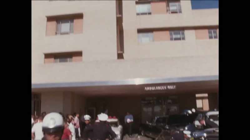 Secret Service men standing by the emergency room