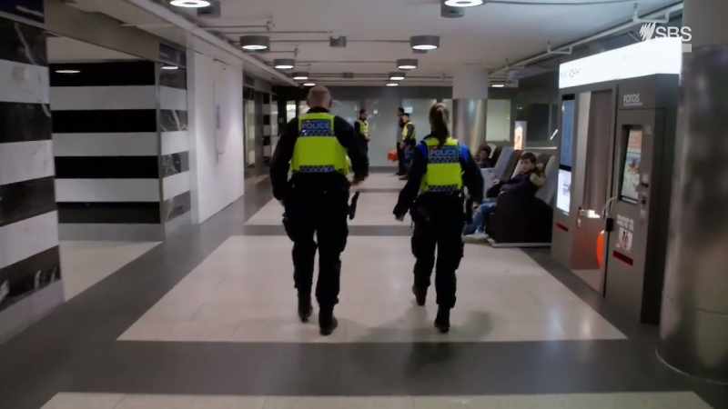 Security guards have alerted them to a man who has walked