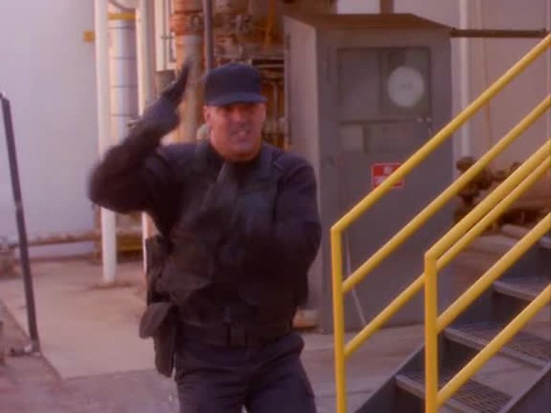 Security, this is Bravo Team. He's in a truck headed for the gate
