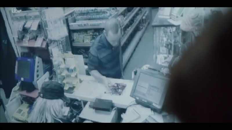 See how he moves it over a picture on the counter?
