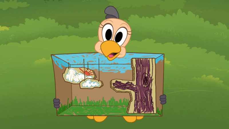 See, I made our tree, and here's our nest in it