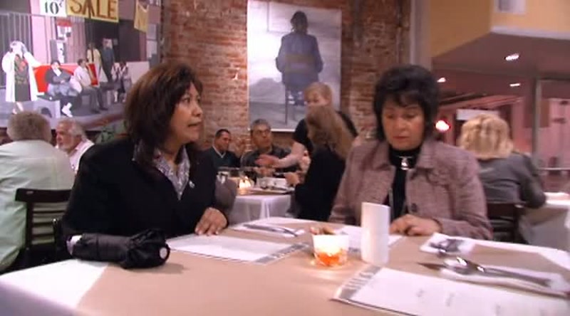 SEE WHERE THAT LADY IS WITH THE RED