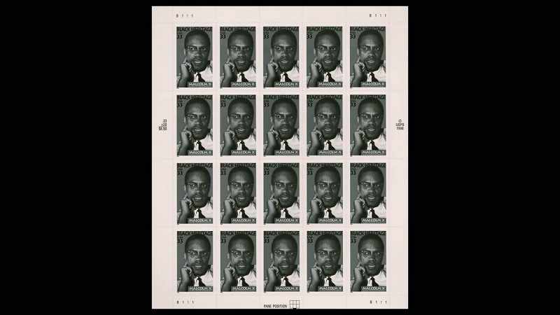 Seeing Malcolm on a stamp is really symbolic