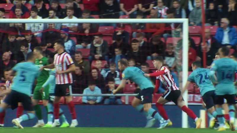 Sent it towards the back post, header won by Harwood-Bellis