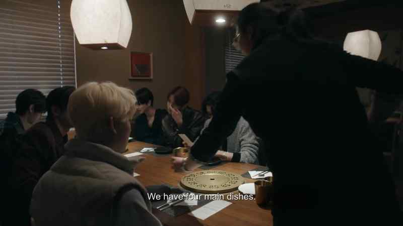 [server speaks Korean] - [band members speak Korean]