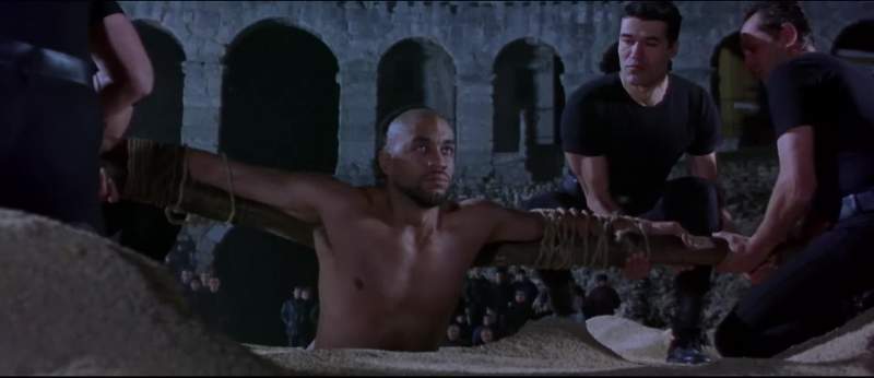 Set him breast deep in earth and famish him