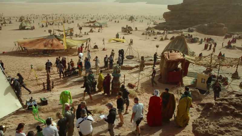 Set dec designed all the tents, and now it's October