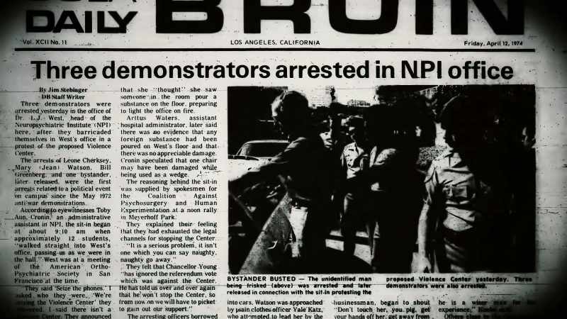 Several students were even arrested after they chained themselves to Dr. West's desk