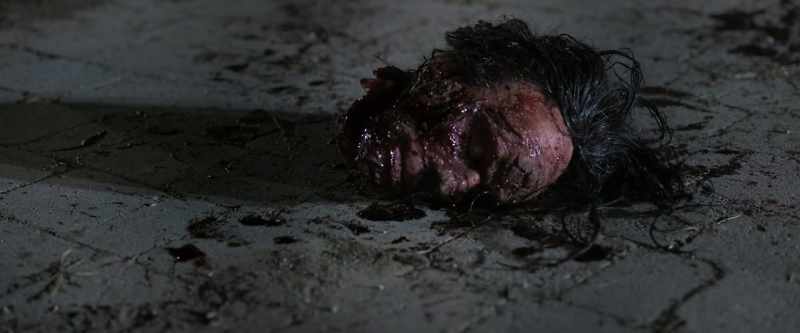 (severed head thudding)