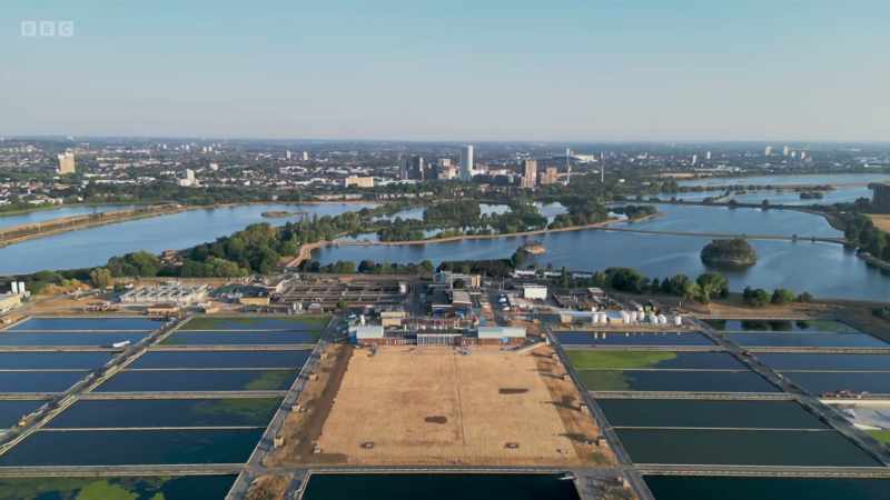 Sewage from towns and cities