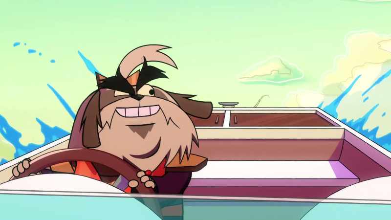 [shark belches] -[Sylvester groans]