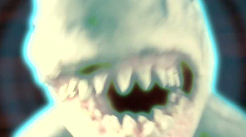 (shark growling)