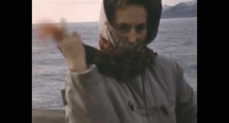 She arrived by boat and we went to meet her