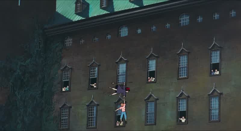 She caught him in midair!