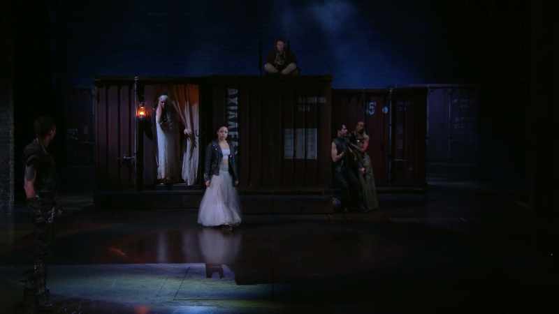 She comes forth to him