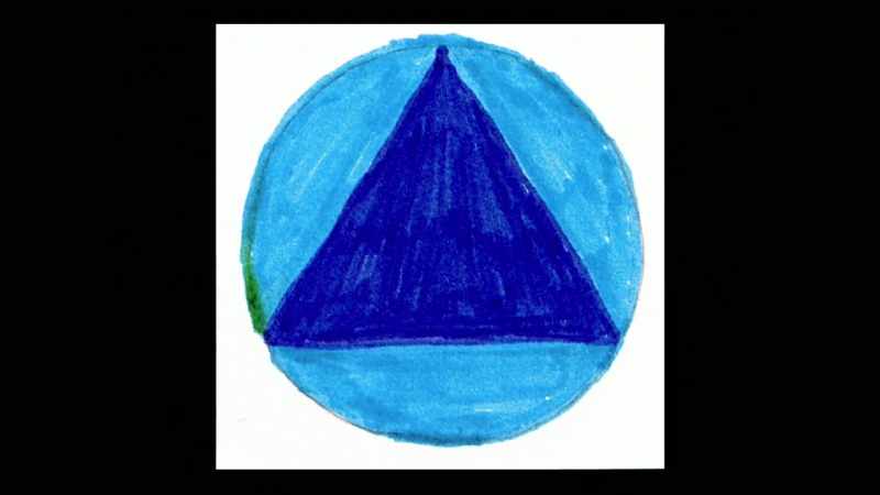 She drew this circle around an equilateral triangle