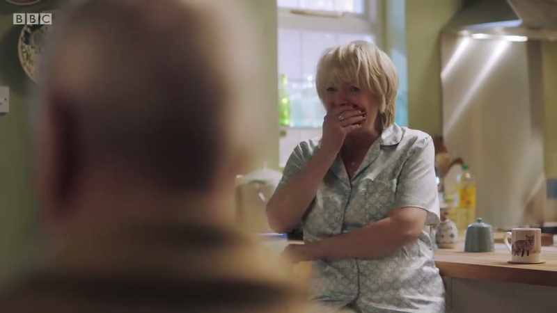 SHE ERUPTS WITH LAUGHTER