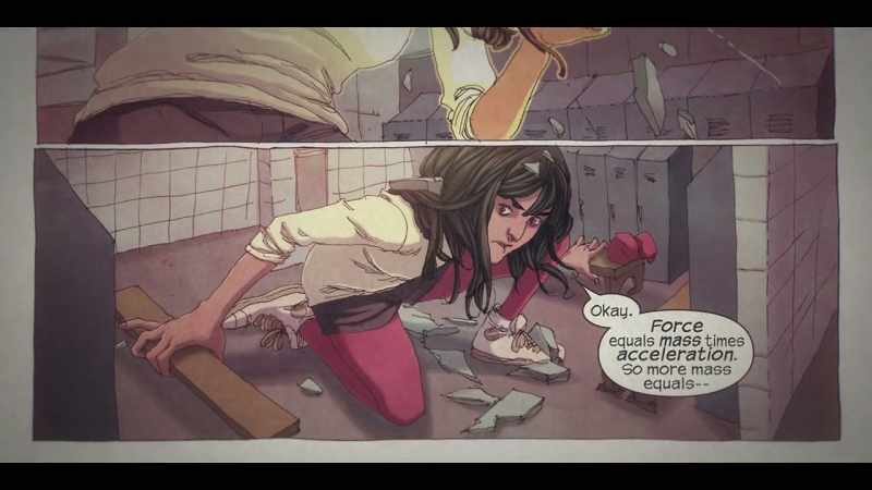 She gets giant fists
