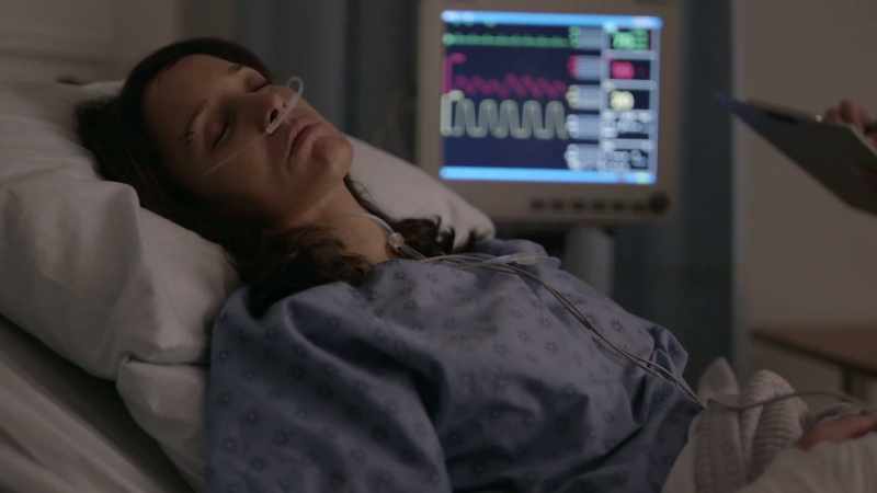 She got hit in the left side of her abdomen