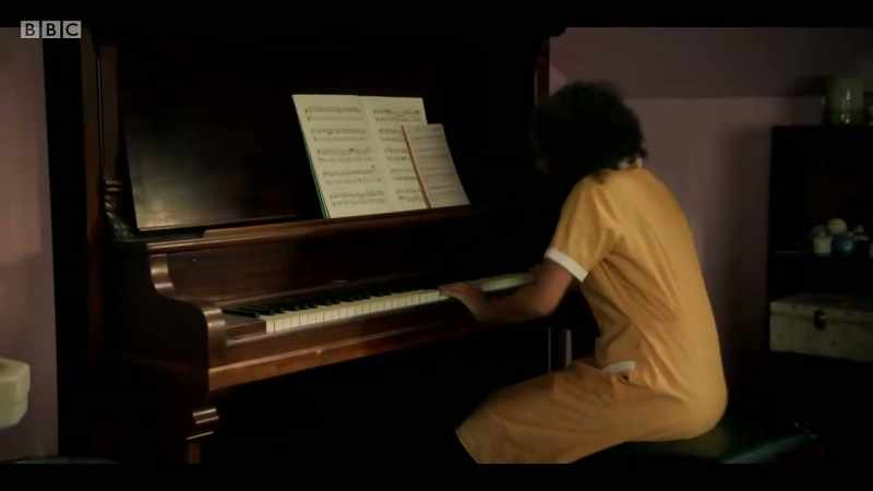 SHE HITS KEYS ANGRILY